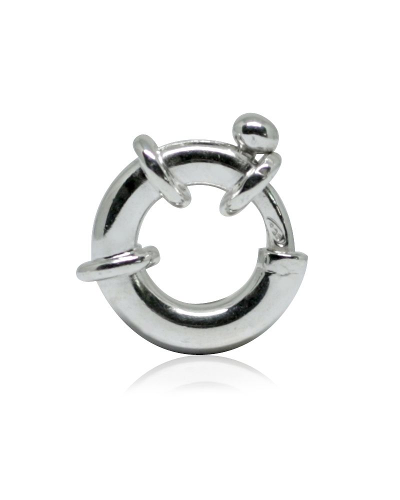 925 Sterling Silver Spring Clasp Deluxe 12mm (Tube 3mm)