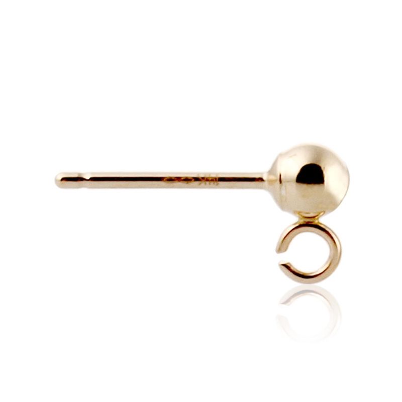9K Yellow Gold Ball Earring / Rop 4mm (061Ber71100075)