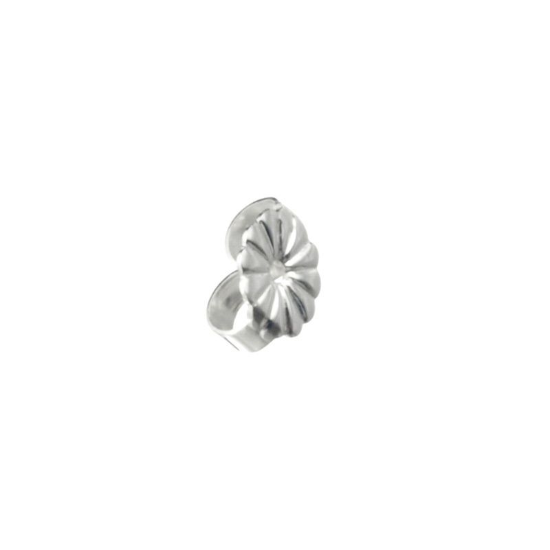 Sterling Silver Flower Ear Back For 0.8mm Post