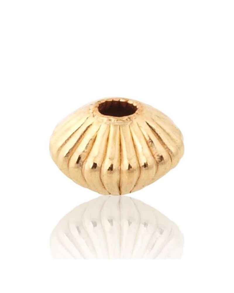 Gold Filled Corrugated Roundel Bead 9mm