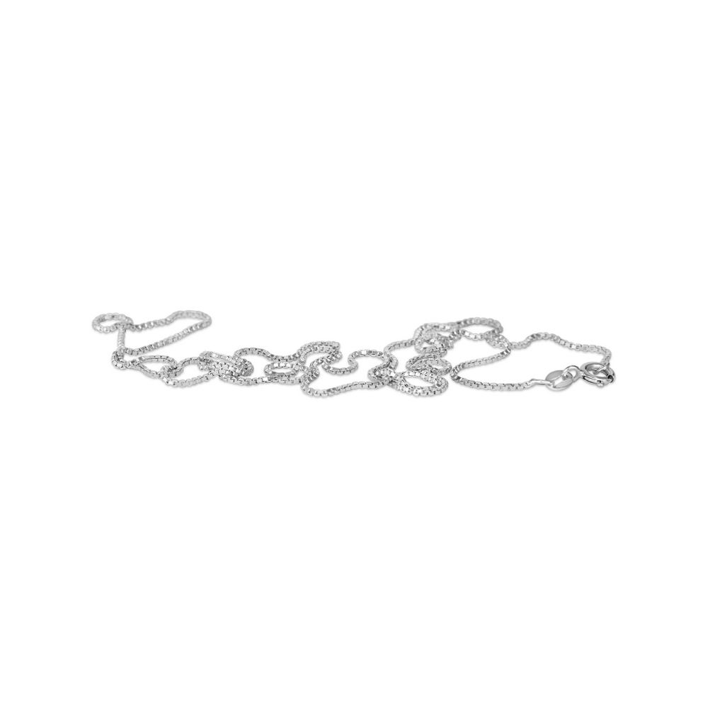 Sterling Silver Assembled 0.9mm Box Chain 65cm