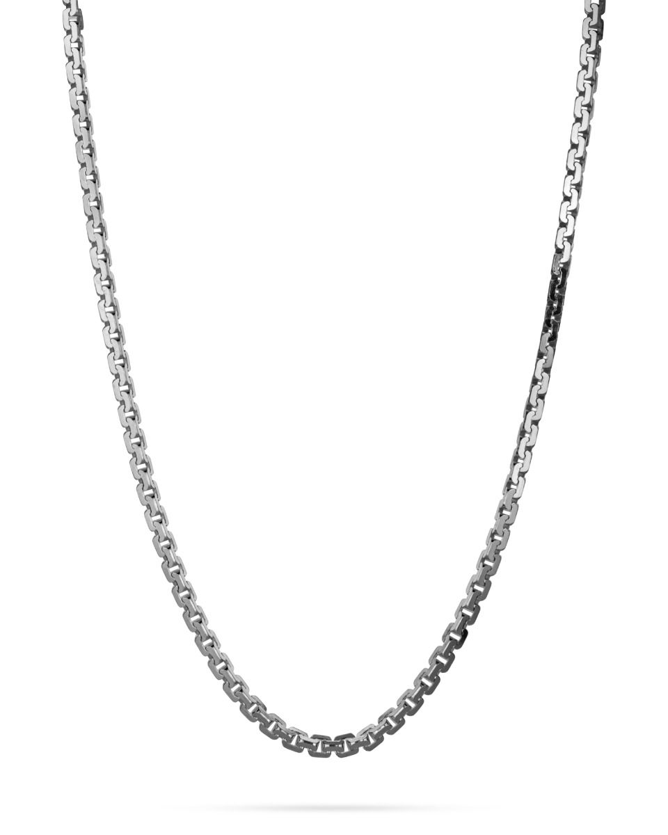 925 Sterling Silver Square Link Chain 3mm