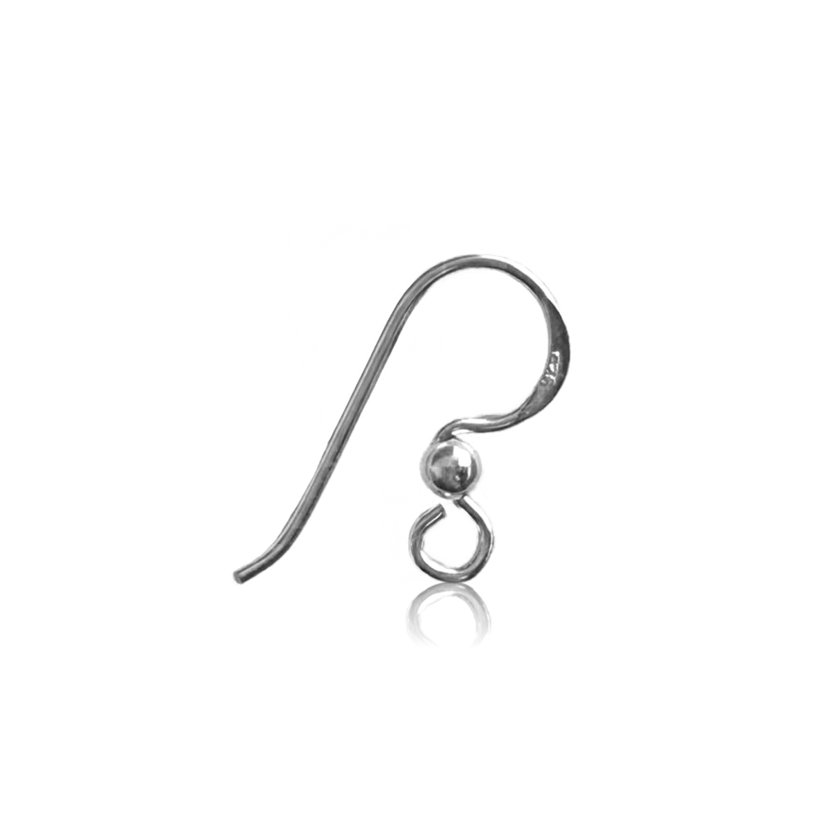 Sterling Silver Ear Wire With 2.5mm Bead