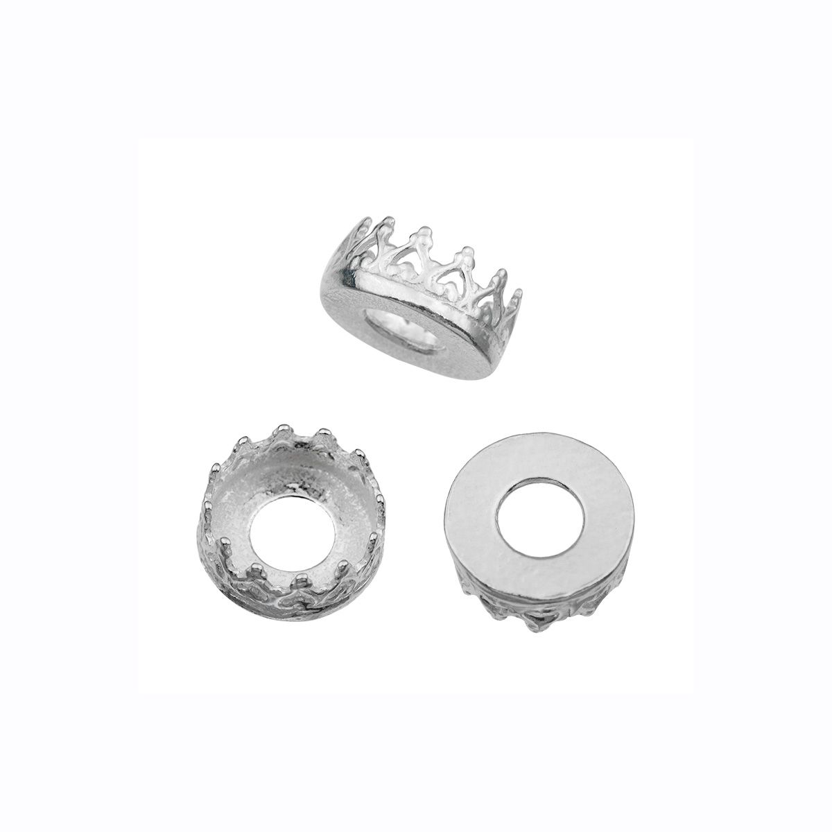 Sterling Silver Bezel Cup 8mm Gallery 714H Flat Back No Ring
