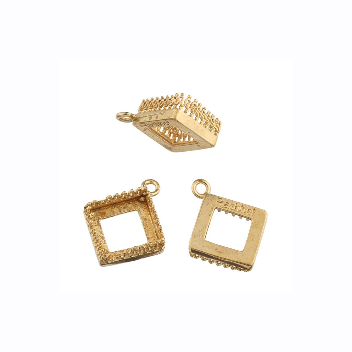 Brass Bezel Cup 10/10 mm Gallery 106.5 Flat Back +Ring