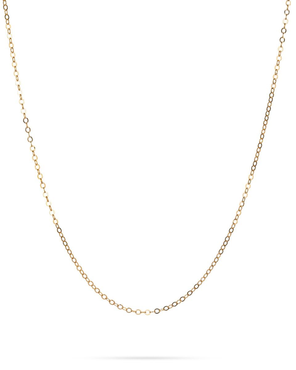 Yellow Gold-Filled Oval Flat Cable Chain 1mm