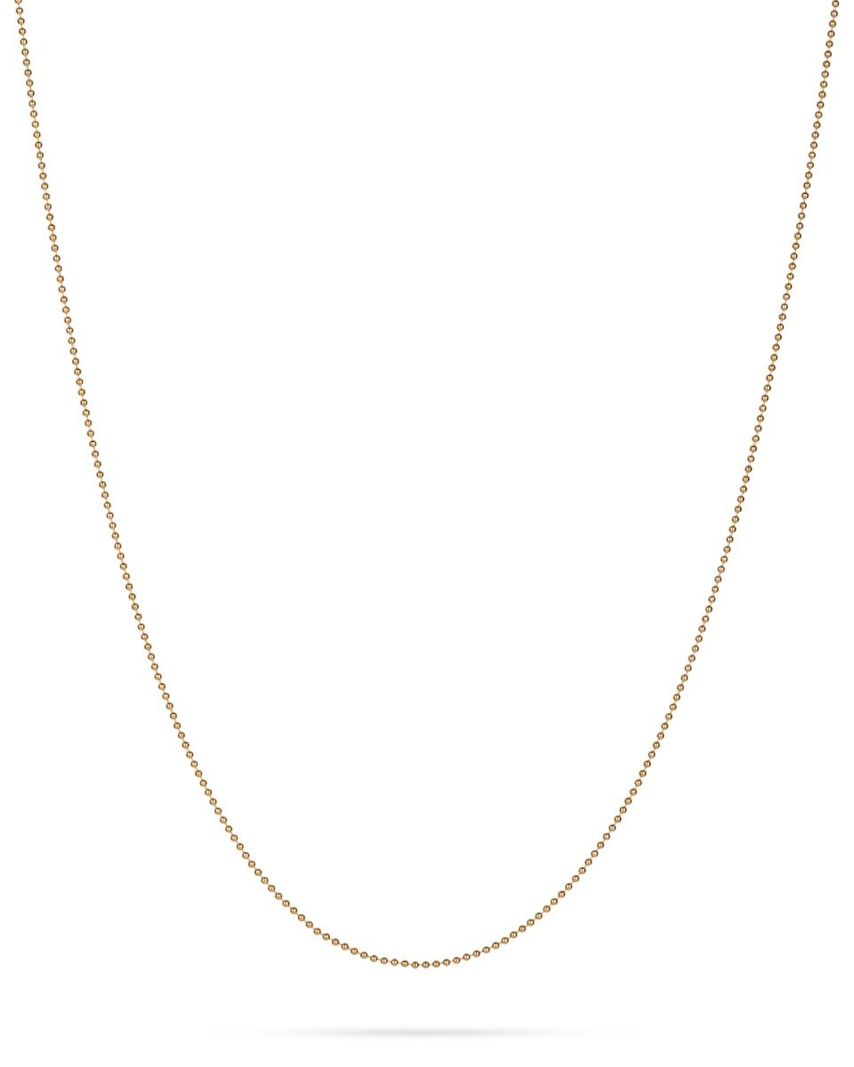 Yellow Gold-Filled Beaded Ball Chain 1.0mm