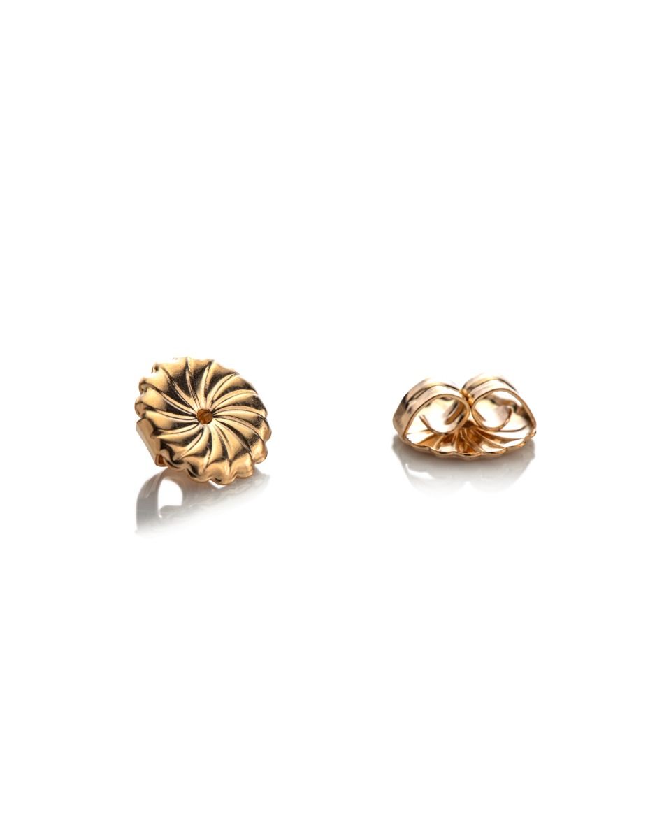 Yellow Gold Filled Friction Swirl Ear Back