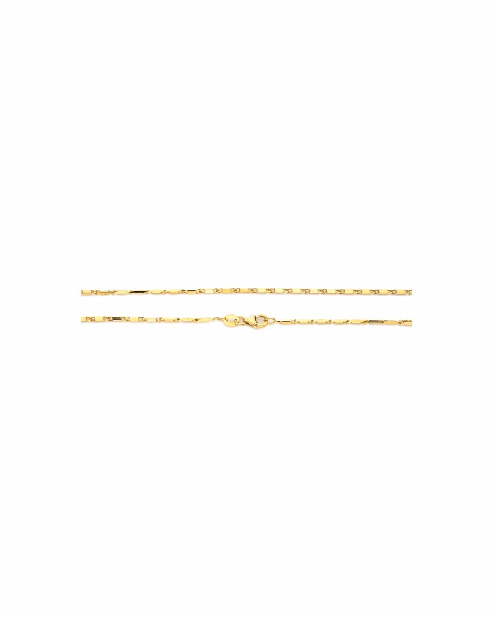 14K Yellow Gold 1.2mm 17.7" (45cm) Diamond cut Chain