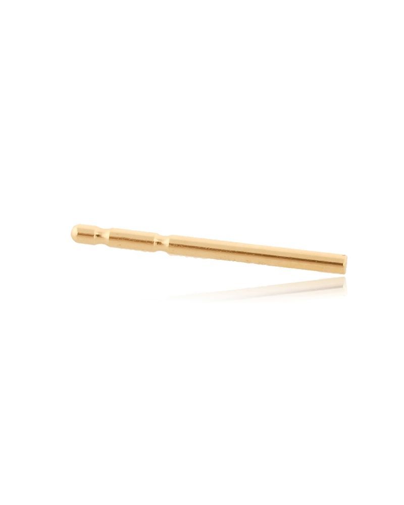 18K Yellow Gold  Double Notch Post 0.95x 10mm