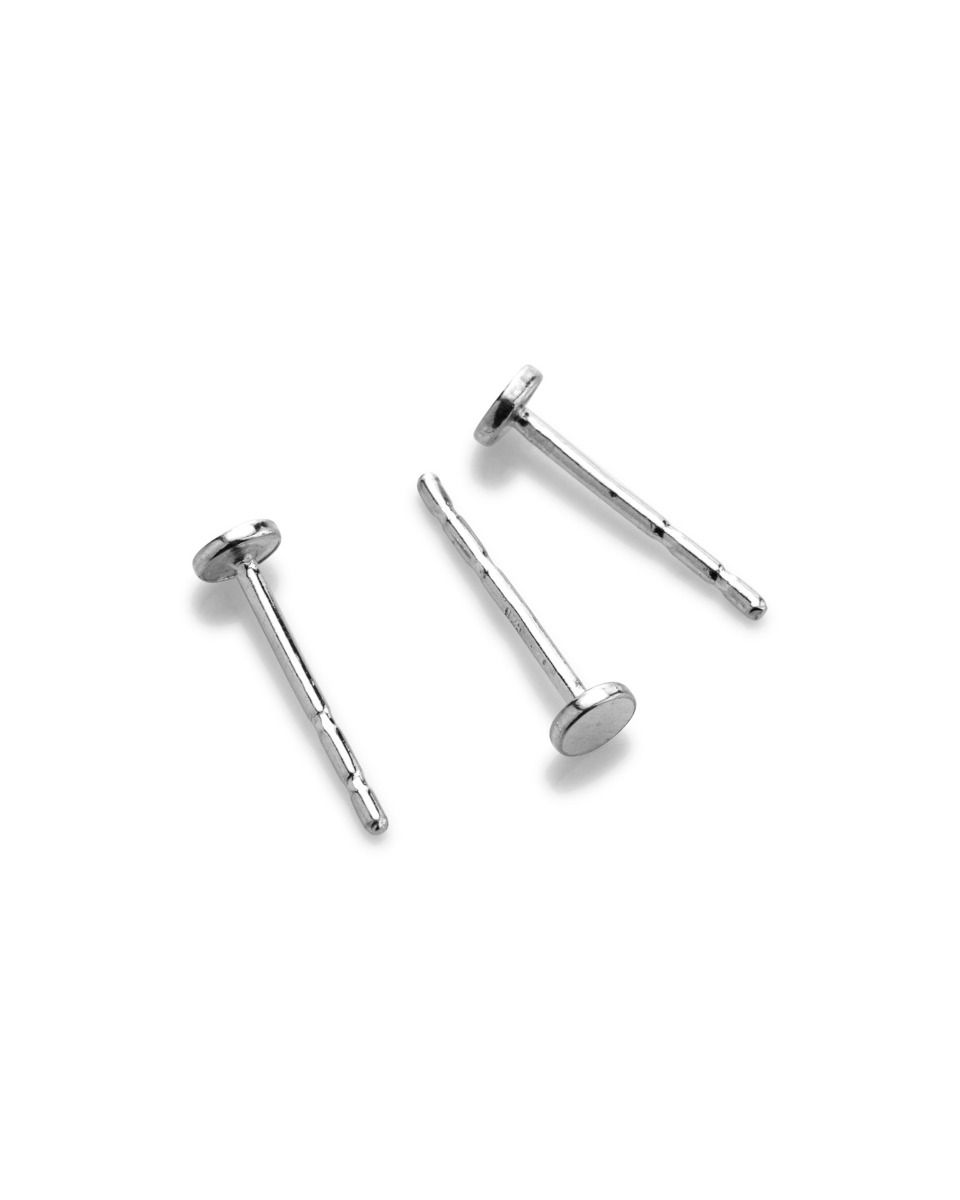 Sterling Silver 3mm Disc Earring