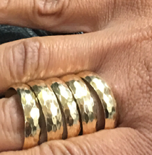 Yellow Gold Filled Gallery Strip Fashion Ring SZ12