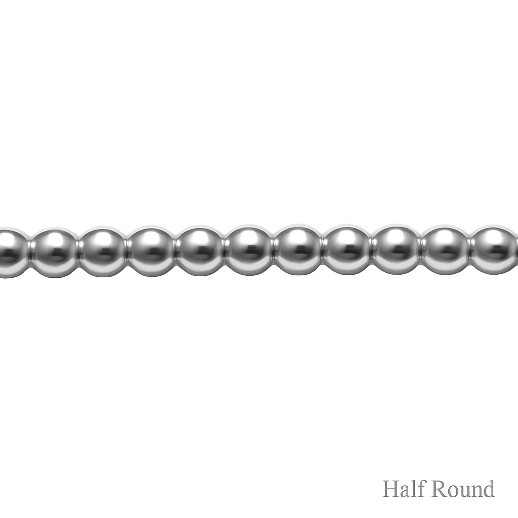 935 Silver Half Ball Beaded Wire 5mm