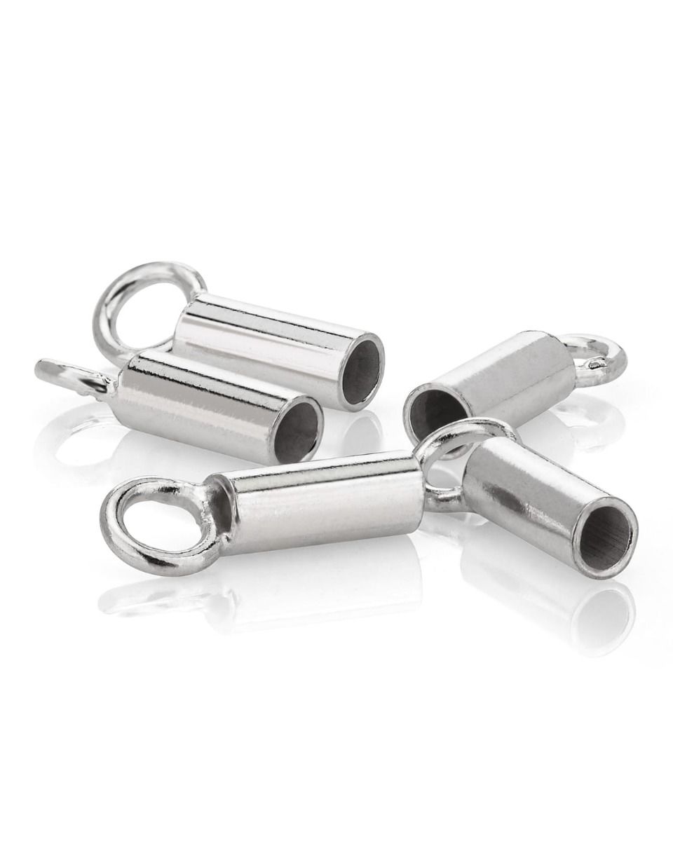 925 Sterling Silver End Caps 2.1mm