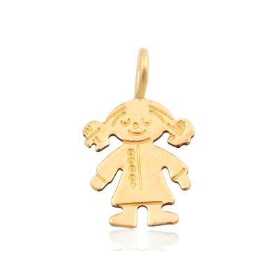 Yellow Gold Filled Little Girl Pendant