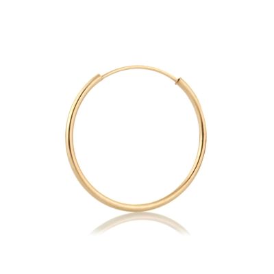14KY Gold Tube hoop earring 1.6x20mm 