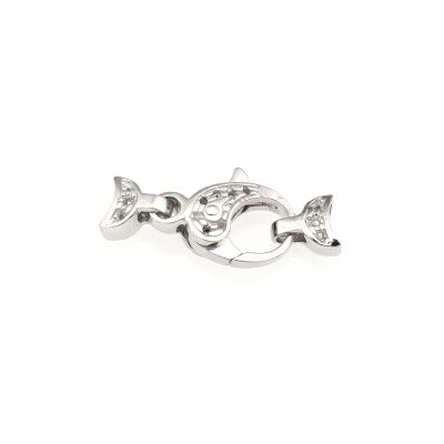 18K White Gold Small Fishlock Clasp 8mm