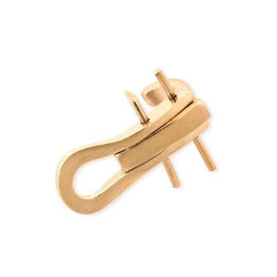 18K White Gold Clips With Rubber