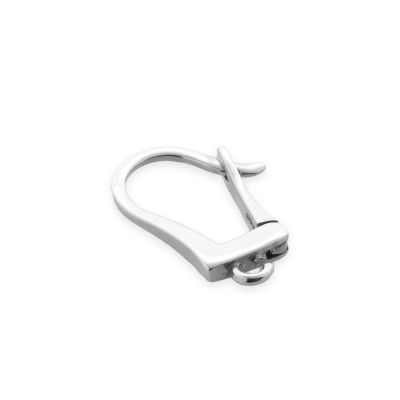 14K White Gold Leverback Earring W/Shortwire
