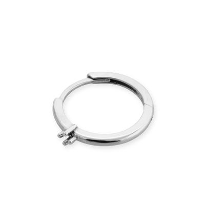 18K White Gold Hoop Earring For 2Pt Stones