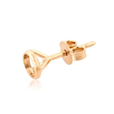 18K White Gold Martini Cast Earring + Earnut 4.3mm (30Pt)