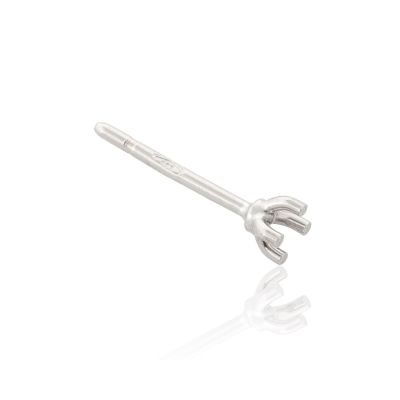 14K White Gold Martini Setting Stud Earring 15Pt (3.4mm)