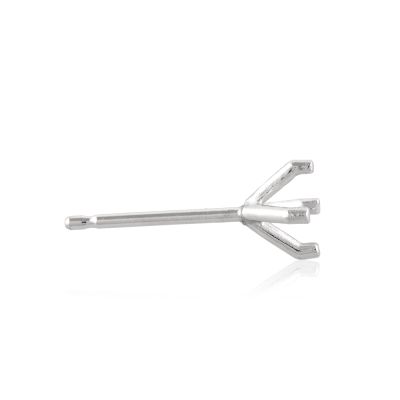 14K White Gold Round 4-Prong Earring 30Pt