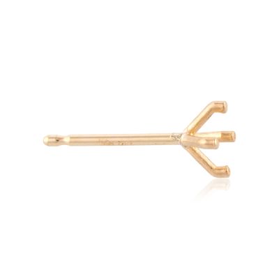 14K Yellow Gold Round 4-Prong Earring 18Pt