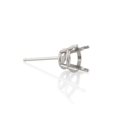 14K White Gold 4 Prong Setting W/Seats 1Ct (6.5mm) (39409-03Fa-000)