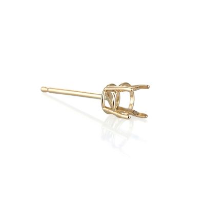 14K Yellow Gold Prin Cast Basket Earring 4mm (14E1019Kpg)