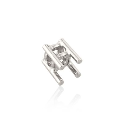 18K White Gold 4-Prong Round Basket Setting 2.0mm