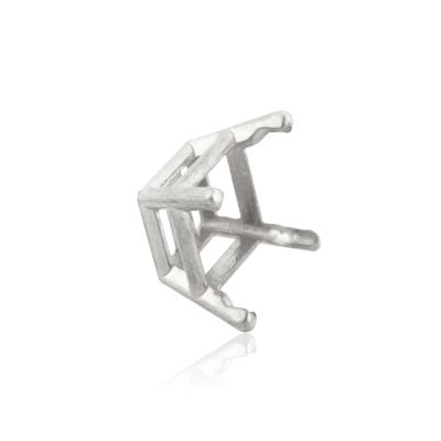 14K White Gold Square 4-Prong W/Seats Basket 75Pt (5mm) (14Xk4136P-Sp)