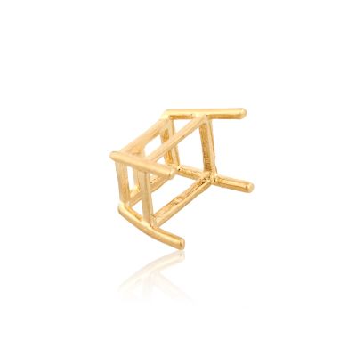 14K Yellow Gold Emerald Cut Light Weight 1Ct (7X5mm) 4Prg Basket Cast 31075-0200-000