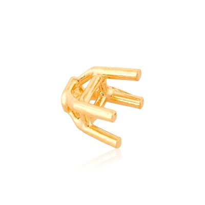 18K Yellow Gold Emerald Basket Setting 3X4mm