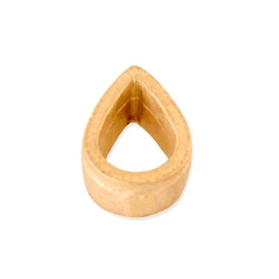 18K White Gold Pear Tube Setting 5X7mm