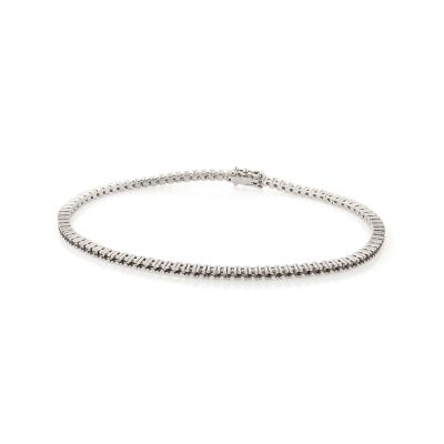 14K White Gold Tennis Bracelet 18Cm Long For 4Pt Round Stones