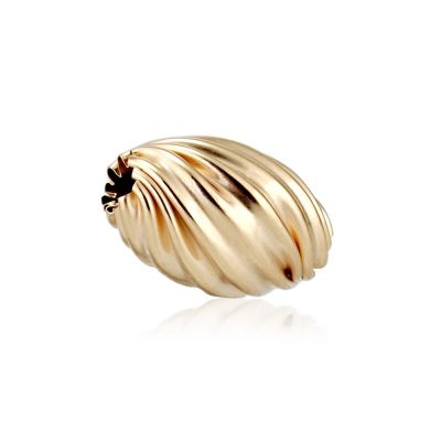 14K Yellow Gold Twisted Corrugated Bead (8148 064Bot15400001)