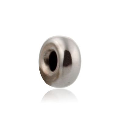 14K White Gold Roundel Bead 4.2X2mm (074Blp10200100)