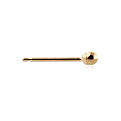 14K Yellow Gold Ball Earring W/Post 2mm