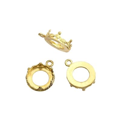 Brass Bezel Cup 12mm Gallery 1231H Flat Back +Ring