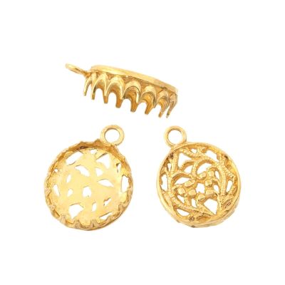 Brass Bezel Cup 12mm Gallery 1117H Bottom Gallery 3331 +Ring