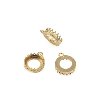 Brass Bezel Cup 12mm Gallery 714H Flat Back +Ring