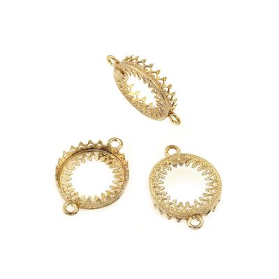 Brass Bezel Cup 16mm Gallery 714H Both Sides +2 Rings