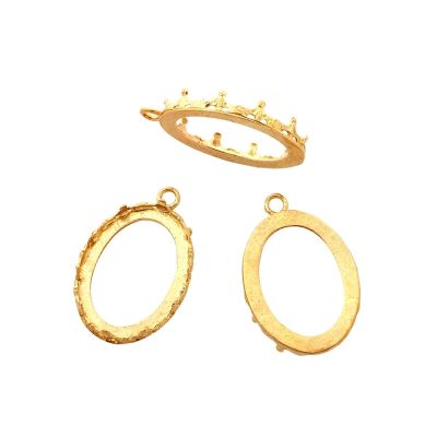 Brass Bezel Cup 18/25 Gallery 1231H Flat Back +Ring