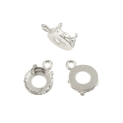 Sterling Silver Bezel Cup 14mm Gallery 1231H Flat Back +Ring