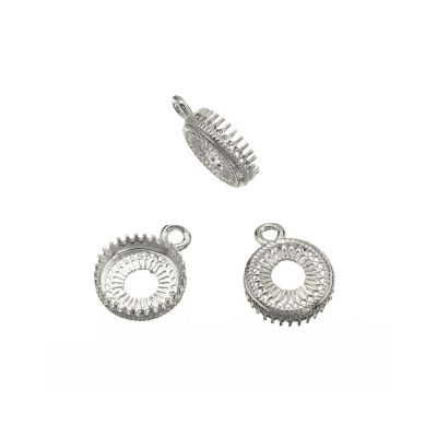 Sterling Silver Bezel Cup 10mm Gallery 475 Both Sides +Ring