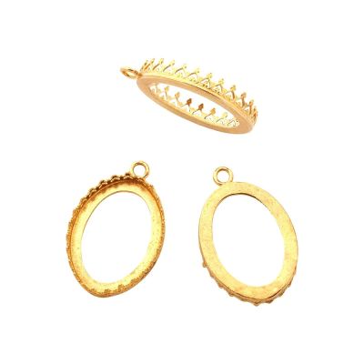 Brass Bezel Cup 18/25 mm Gallery 3280 Flat Back +Ring