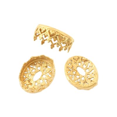 Brass Bezel Cup 8/10 mm Gallery 3280 Both Sides No Ring