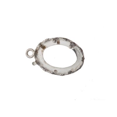 Sterling Silver Bezel Cup 13/18 mm Gallery 1231H Flat Back +Ring