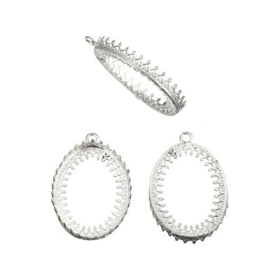 Sterling Silver Bezel Cup 23/32 mm Gallery 3280 Both Sides +Ring